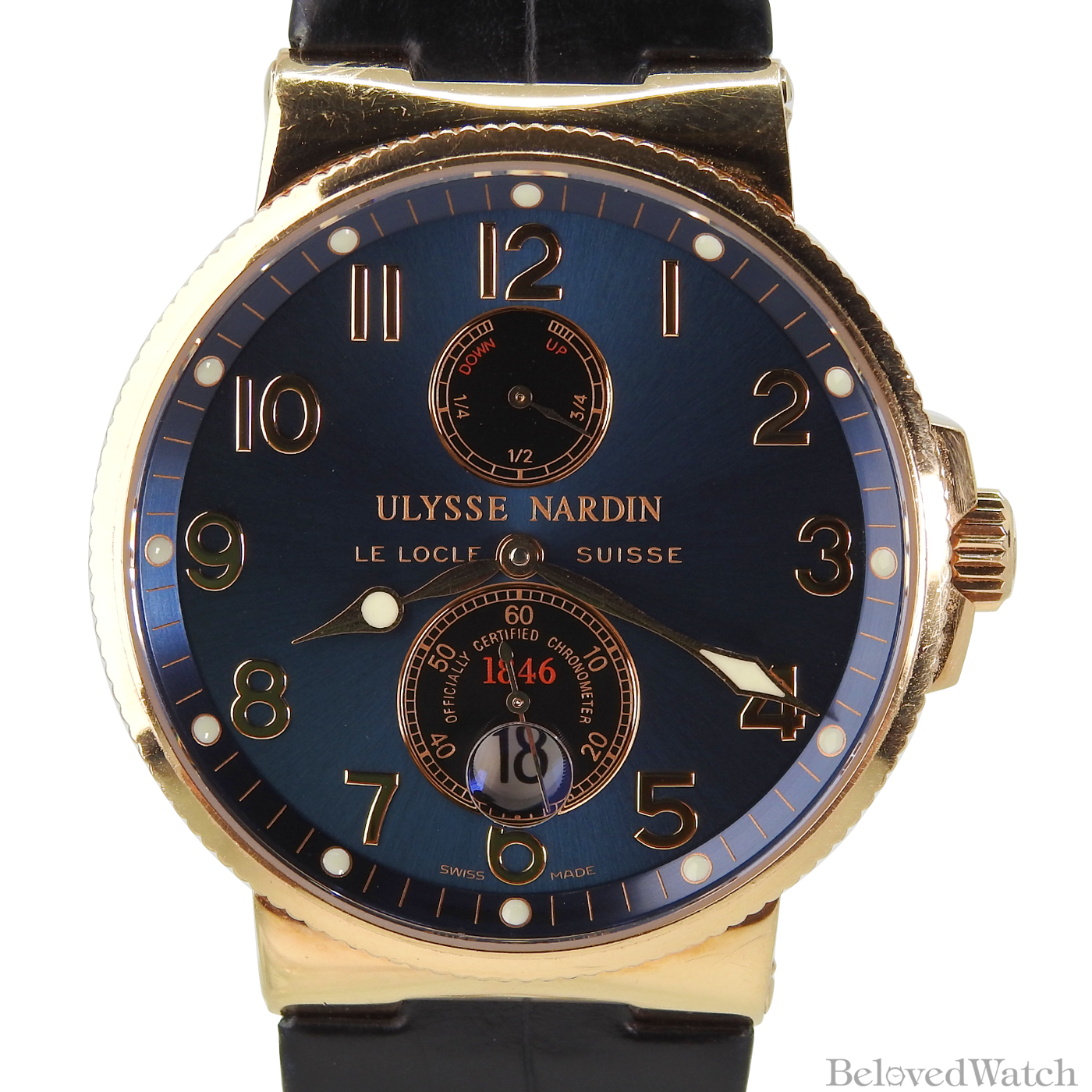 Ulysse Nardin Maxi Marine Chronometer Pink Gold 266 66 623