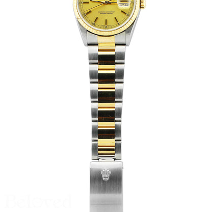 Rolex Datejust 16233 Champagne Fluted Bezel Image 6