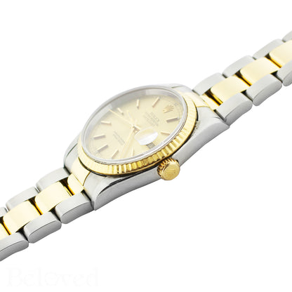 Rolex Datejust 16233 Champagne Fluted Bezel Image 4